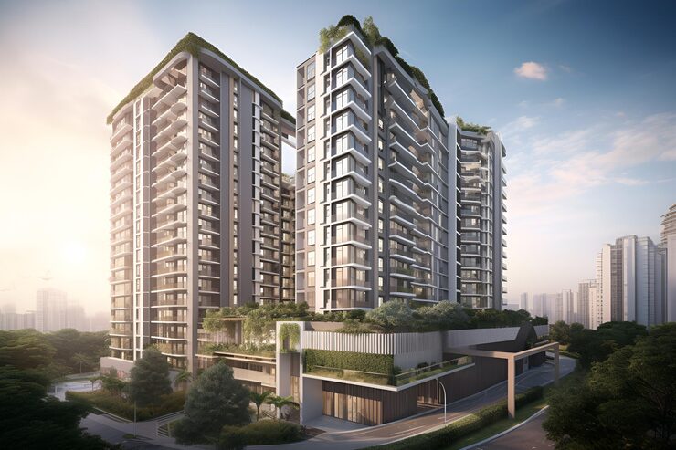Sobha Ahmedabad new launch luxury apartment building in Gift City with landscaped lawns
